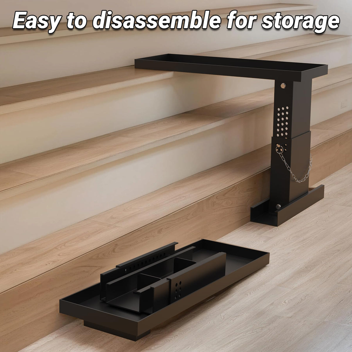 Detachable frame shown for easy removal without permanent modifications