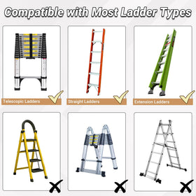 Toriexon extender used indoors on an extension ladder in a stairwell