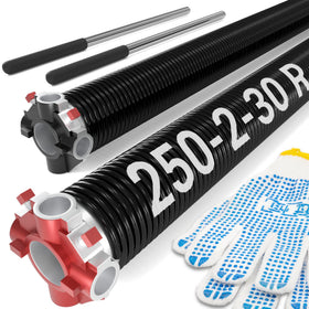 Toriexon spring with 0.250 wire and 2in inside dimension on 30in door for smooth operation