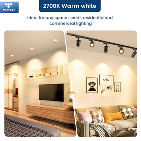 Torkase GU10 LED bulb with dimming from 0 to 100% for flexible lighting.