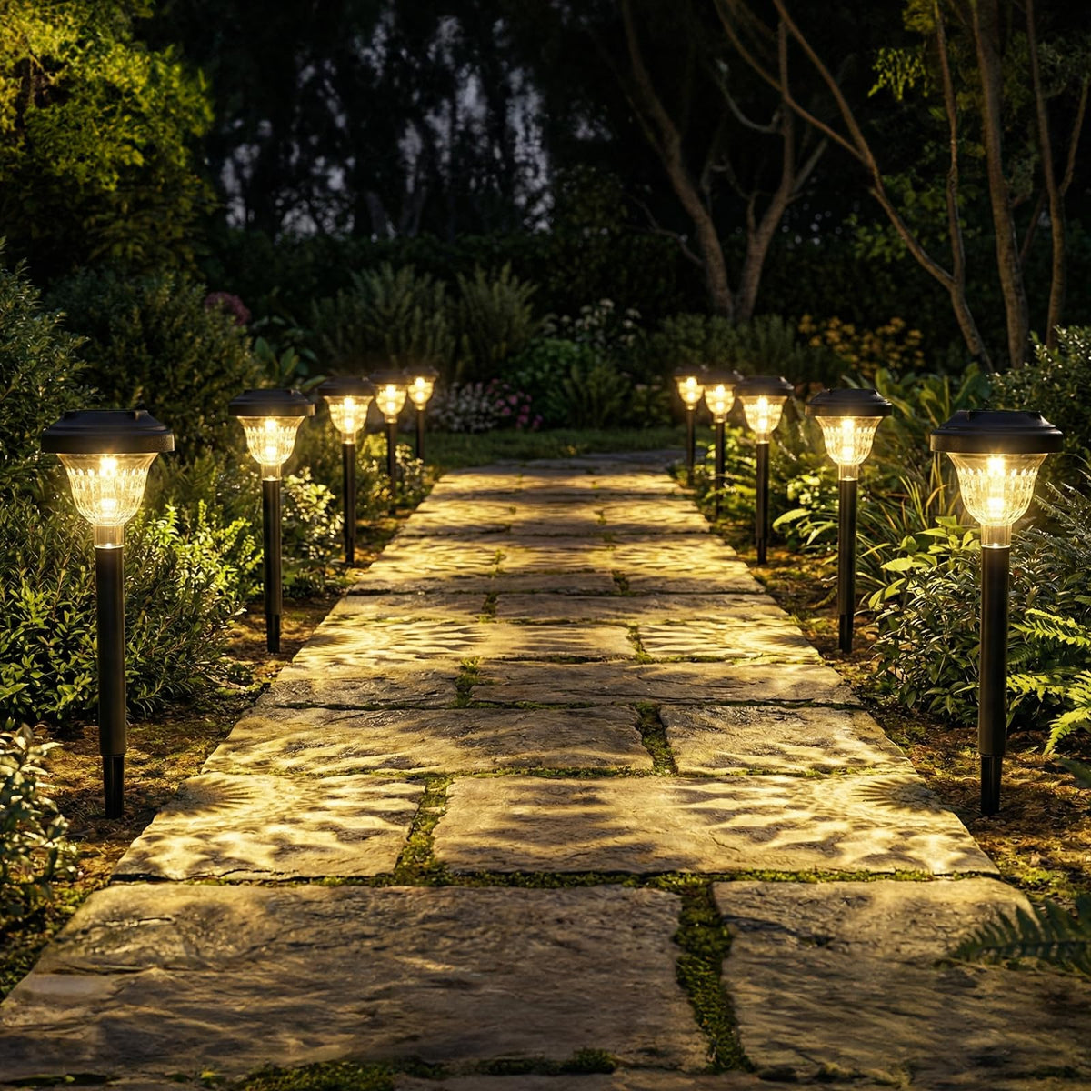 Torlaist solar pathway light with mandala pattern for walkway illumination
