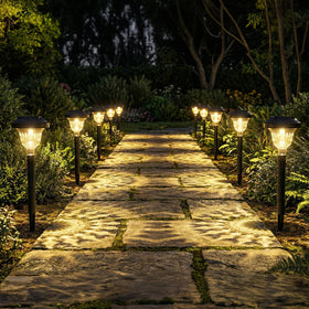 Torlaist solar pathway light with mandala pattern for walkway illumination