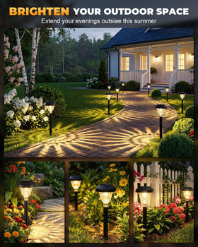 Torlaist solar path lights define walkways without wiring