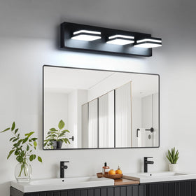 Torondo 3-light bathroom fixture blends metal and acrylic shade