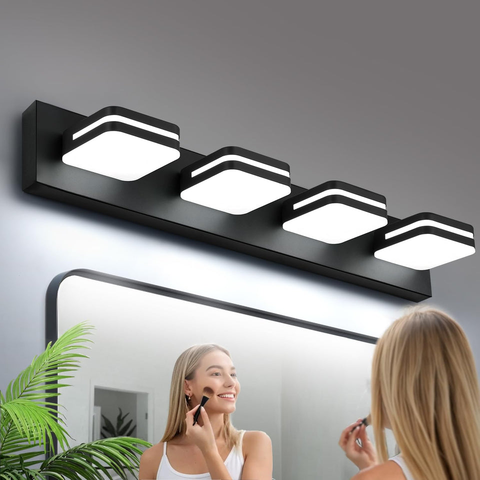 Torondo 360-degree rotate LED vanity light highlights makeup tasks with flexible head positioning.