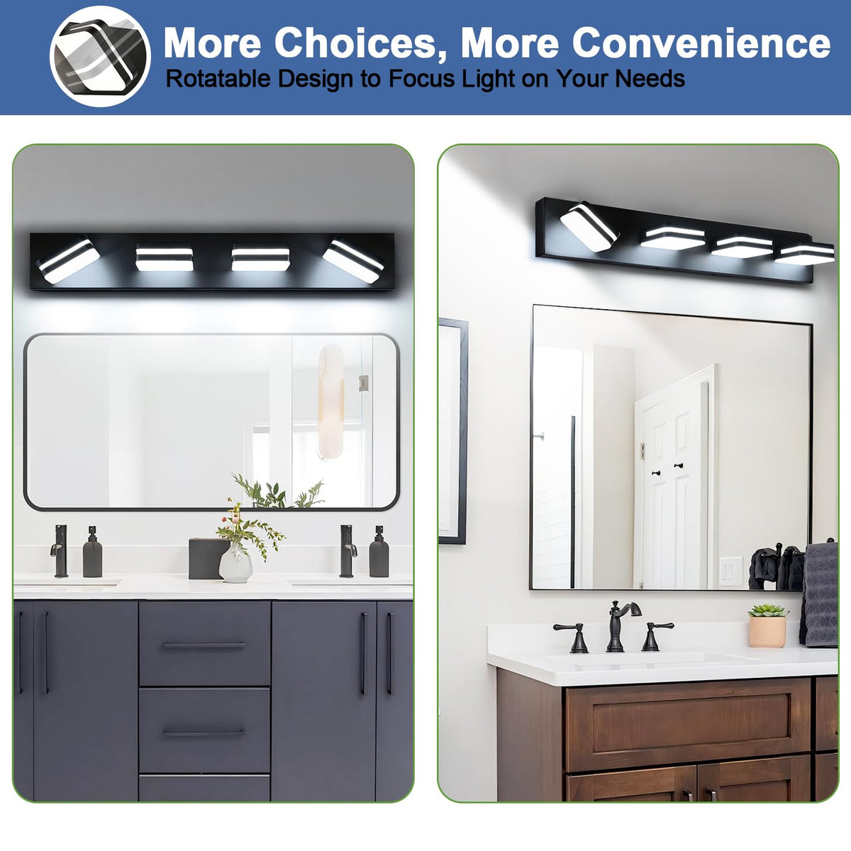 Torondo 5000K natural white light offers true color rendering for makeup and tasks.
