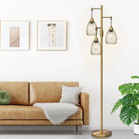 Torondo dimmable floor lamp enhances living rooms, bedrooms, or offices with ambient lighting.