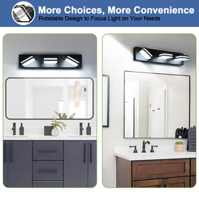 Torondo vanity light installs in minutes above the mirror