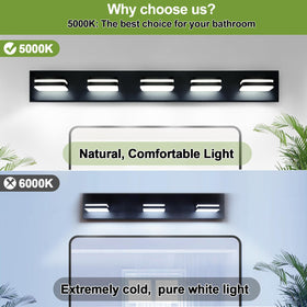 Torondo light mounted above the mirror for even vanity lighting.