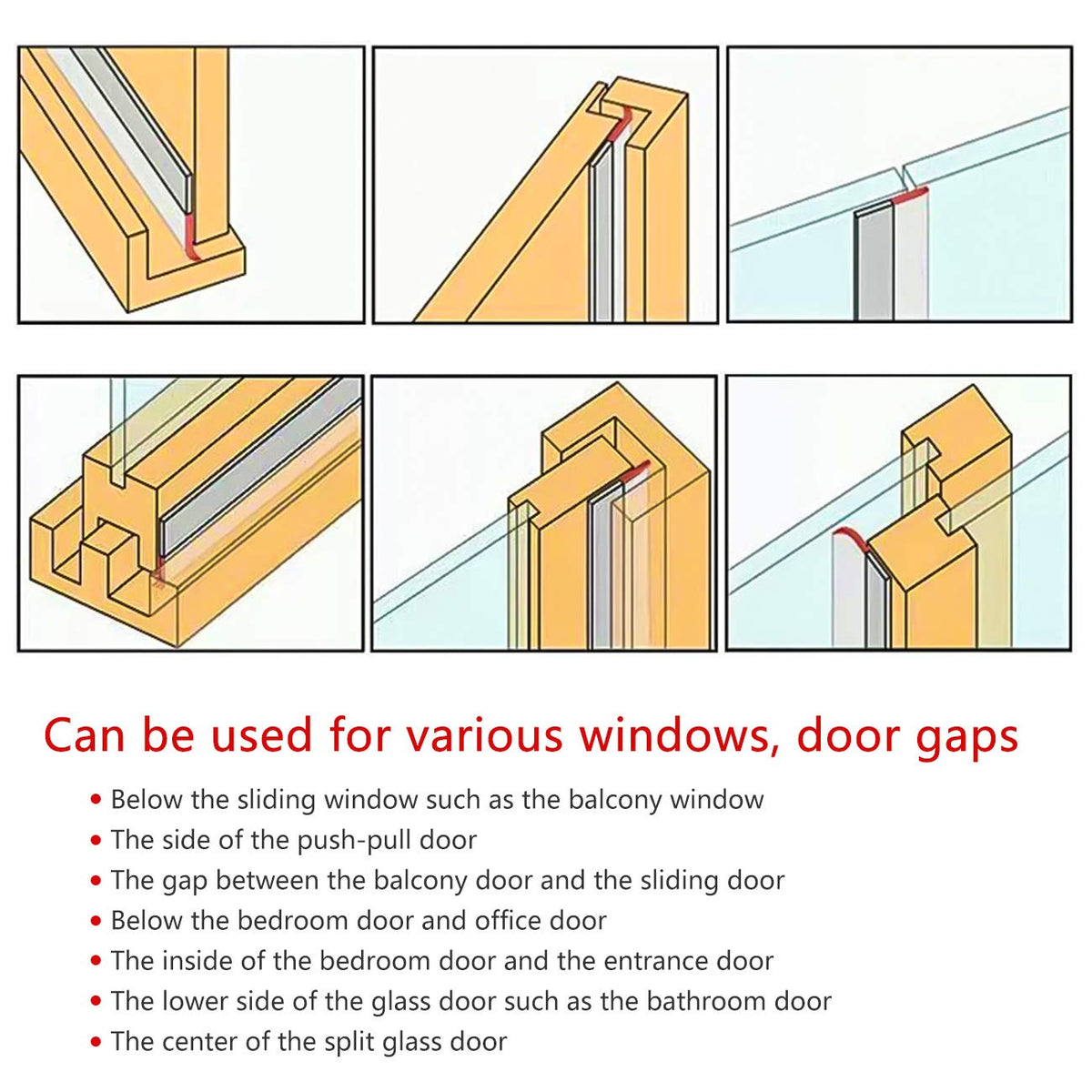 TORRAMI door bottom seal on a frameless sliding door for wind protection