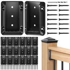 Toscoco deck bracket connector close-up showing durable nylon construction for outdoor posts.