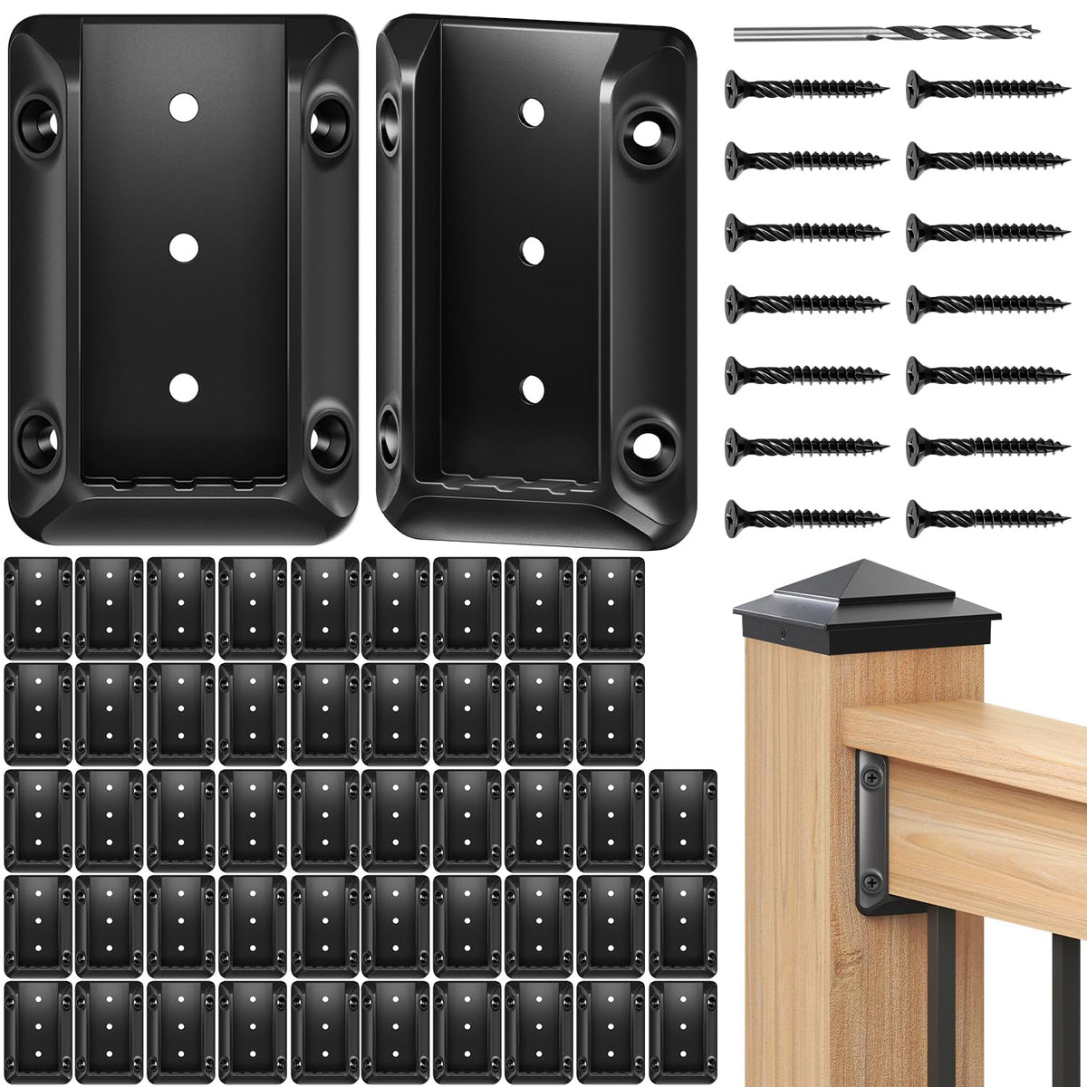 Toscoco deck bracket connector 50pcs shows durable outdoor-ready hardware