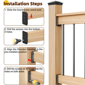 Toscoco deck bracket ready for quick installation with included screws
