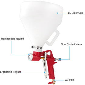 Tosucs sprayer suitable for popcorn and knockdown textures.