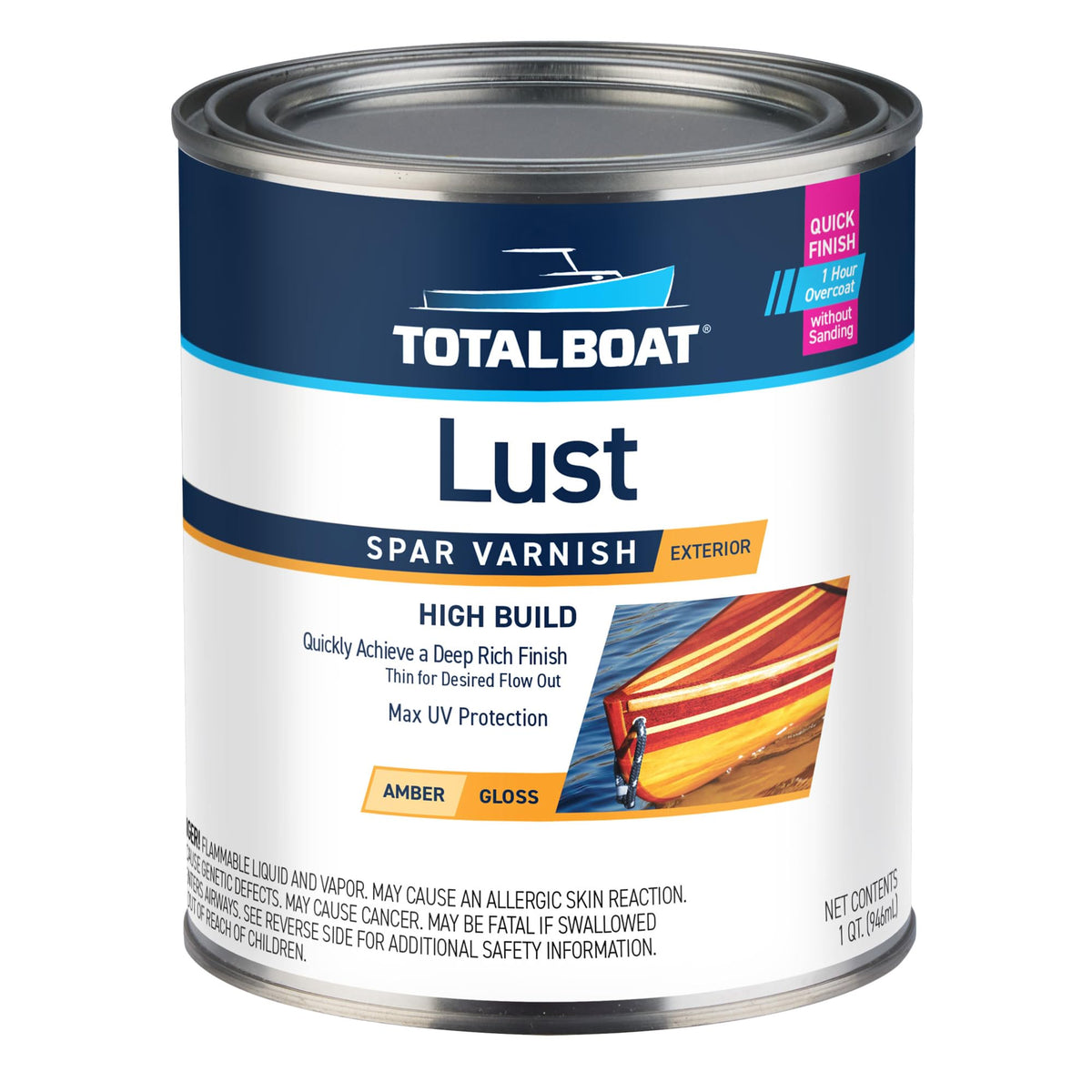 TotalBoat Lust bottle pour shows smooth flow and rapid recoat potential