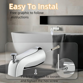 Totalize tub faucet with ceramic valve for reliable performance