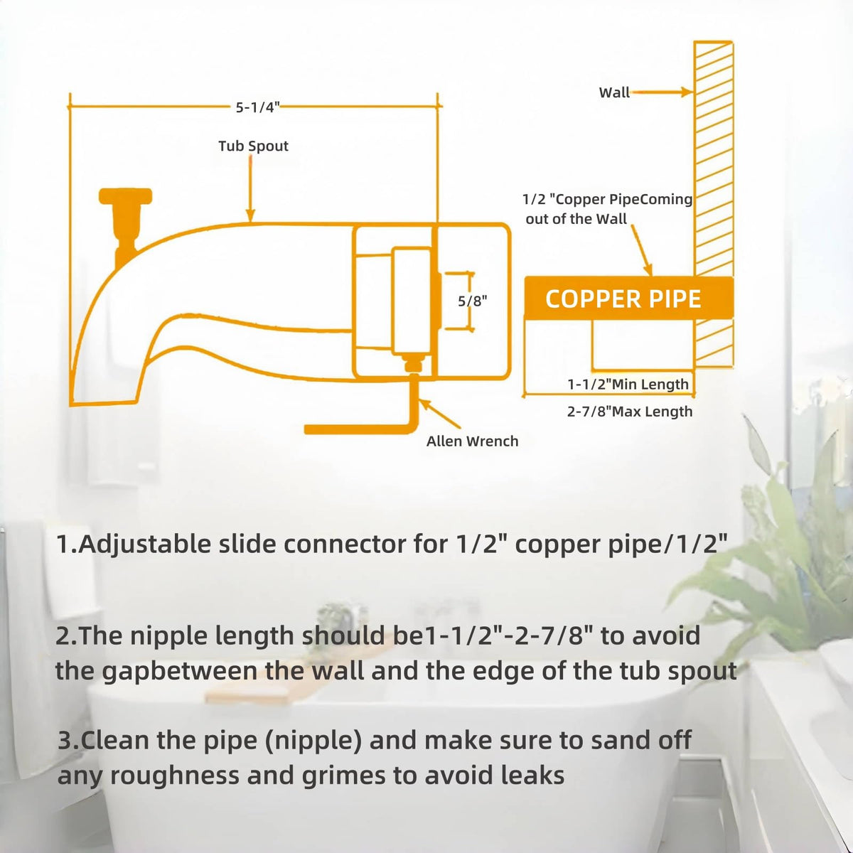 Totalize hex wrench included for simple installation