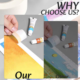 TOTDTDA tape on cardboard demonstrates versatility for labeling and masking.