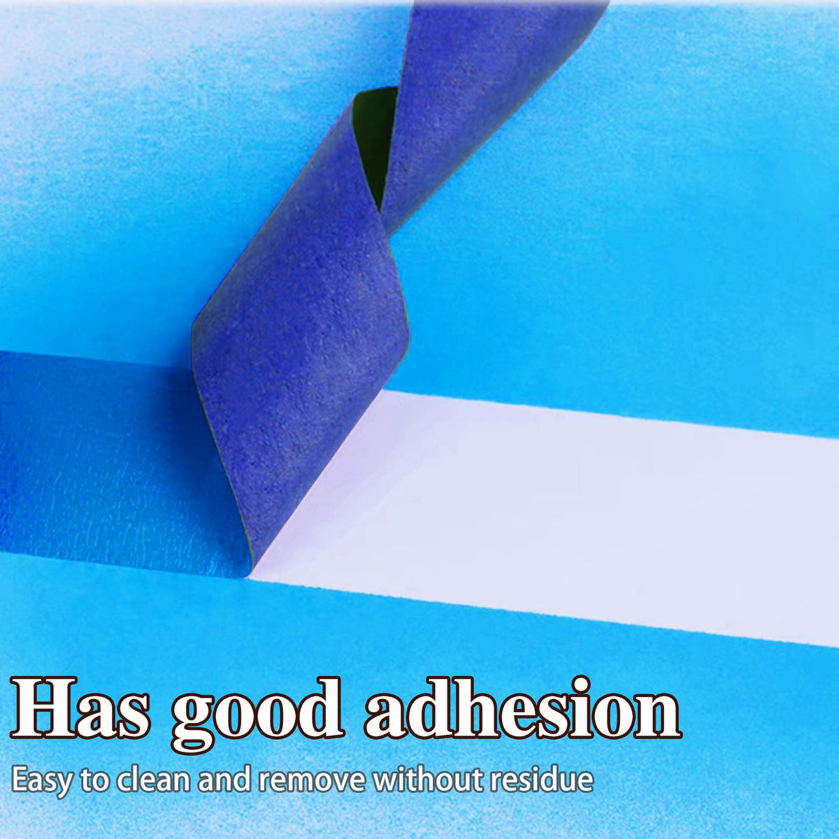 TOTDTDA tape applied to wall edges for precise masking during painting.