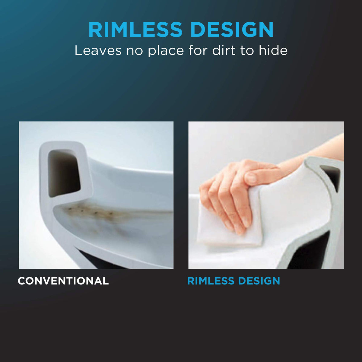 TOTO Drake siphon jet bowl ensures effective rinsing with one flush.