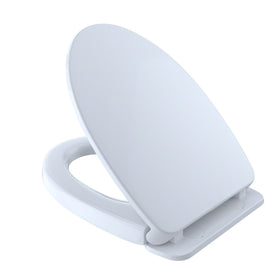 TOTO SoftClose elongated seat in cotton white with quiet, soft-close action.