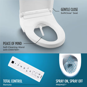 TOTO WASHLET C5 EWATER wand self-cleaning for hygiene.