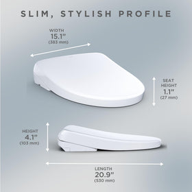 TOTO WASHLET+ S7A oscillating and pulsating spray modes for thorough cleansing.