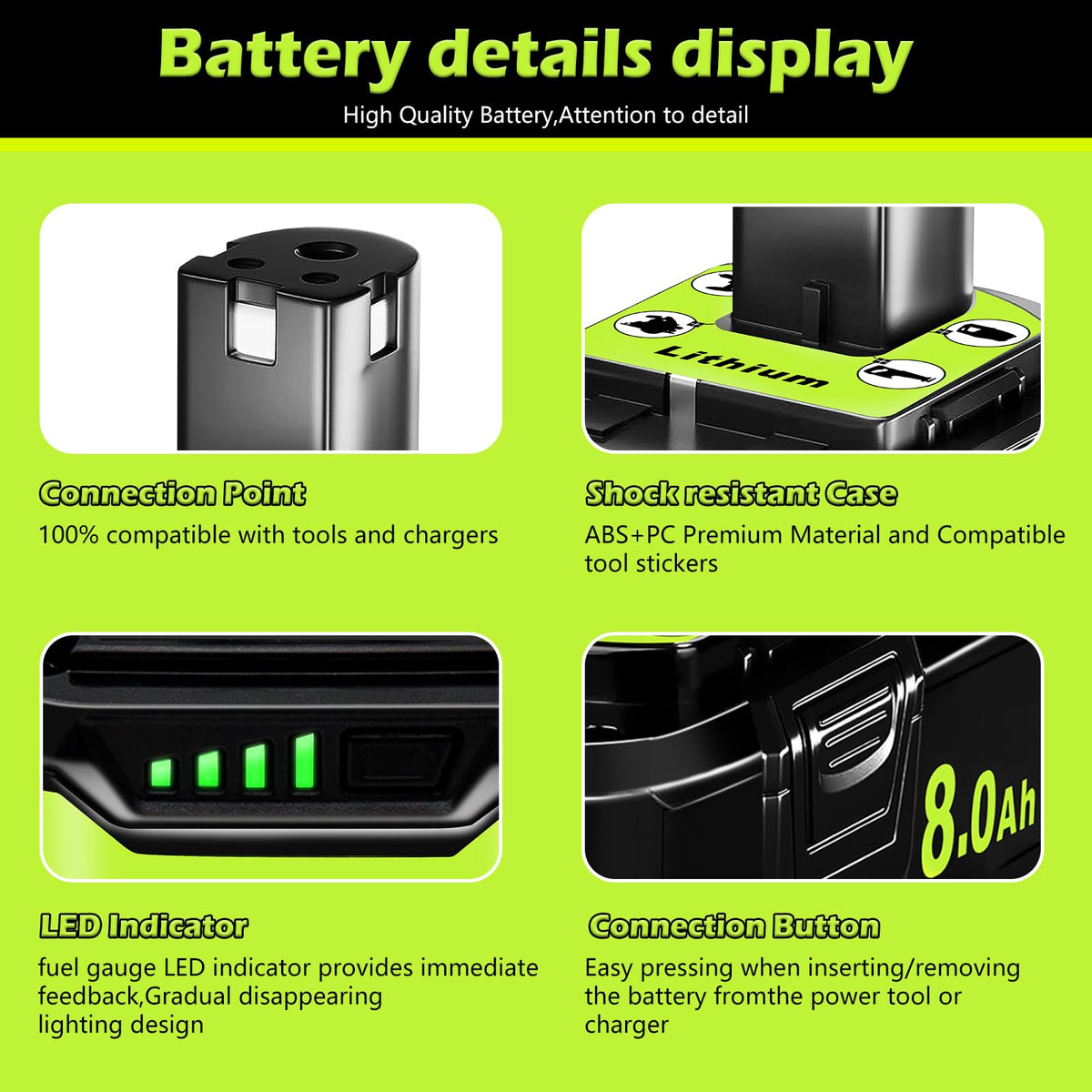 Totoplus compatibility with Ryobi 18V tools including drills