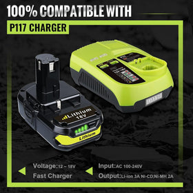 Totoplus Ryobi 18V battery durable design withstands demanding outdoor jobs.