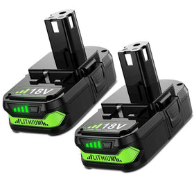 Totoplus Ryobi 18V battery with LED indicator shows real-time power levels for uninterrupted work.