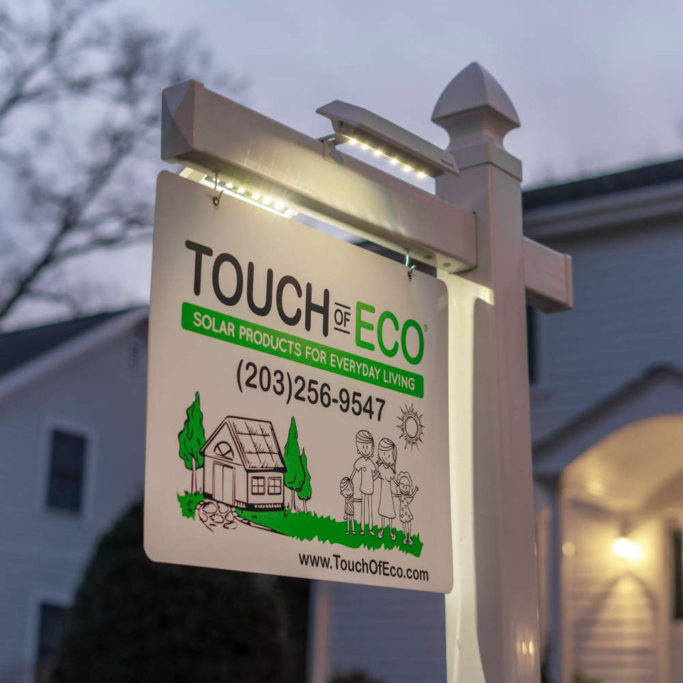 Touch Of ECO LITEAGENT PRO rectangle lights brighten sign from both sides