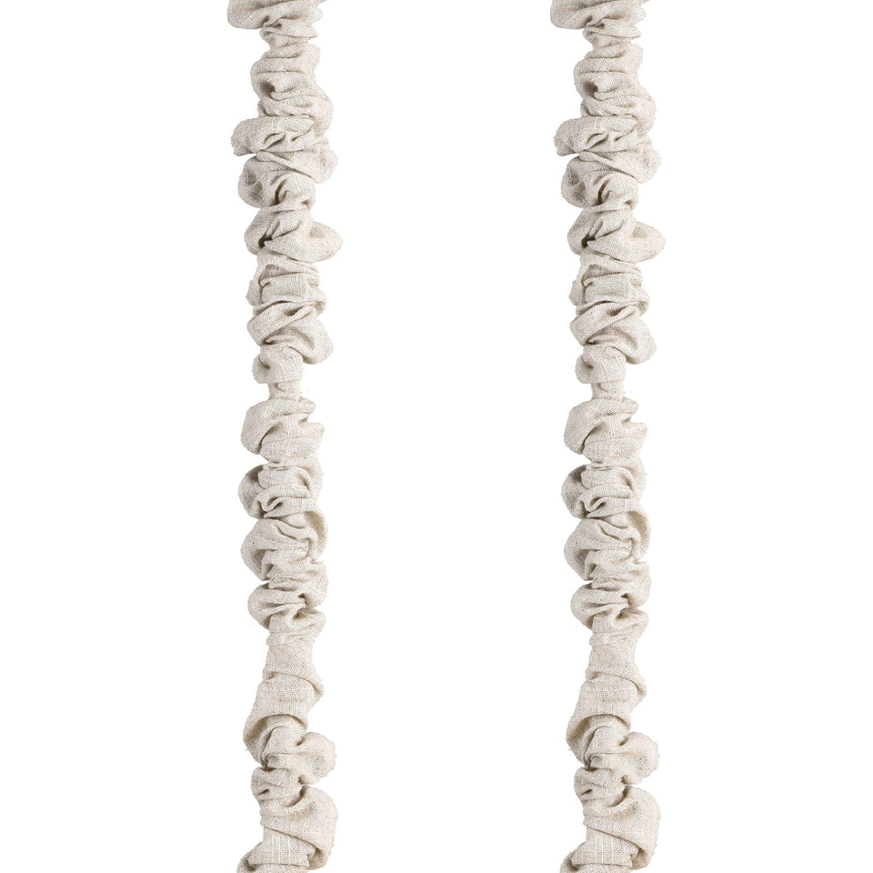 TOUERZO fabric cord cover 6ft natural linen to conceal wires neatly.