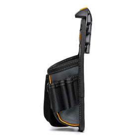 Rugged ClipTech pouch attached for organized tools and fasteners