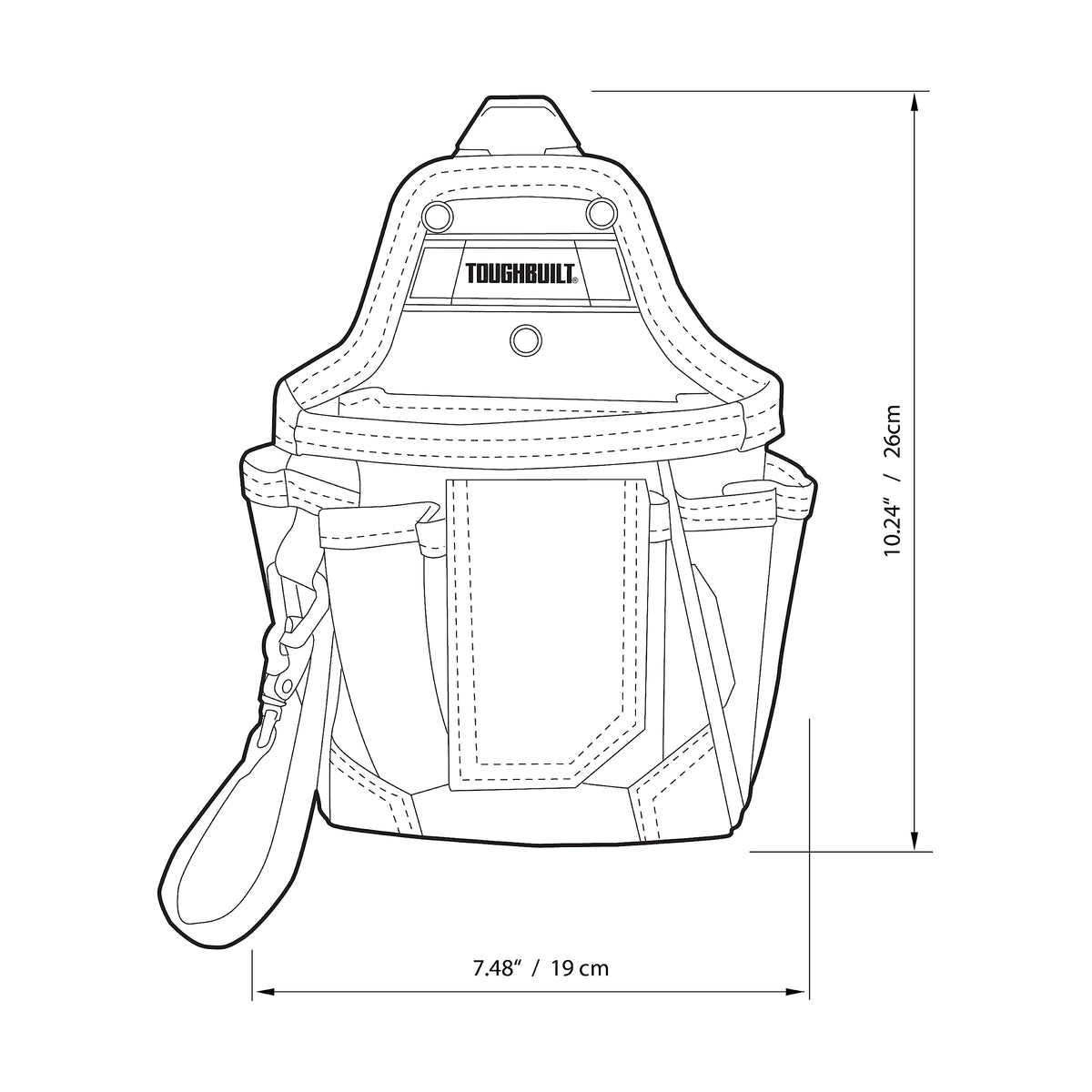 ToughBuilt ClipTech Warehouse Pouch designed for long-lasting durability