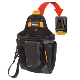 ToughBuilt ClipTech Warehouse Pouch front view, rugged 1680D fabric for durable storage
