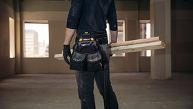 ToughBuilt Framer Pouch with 10 pockets keeps fasteners organized.