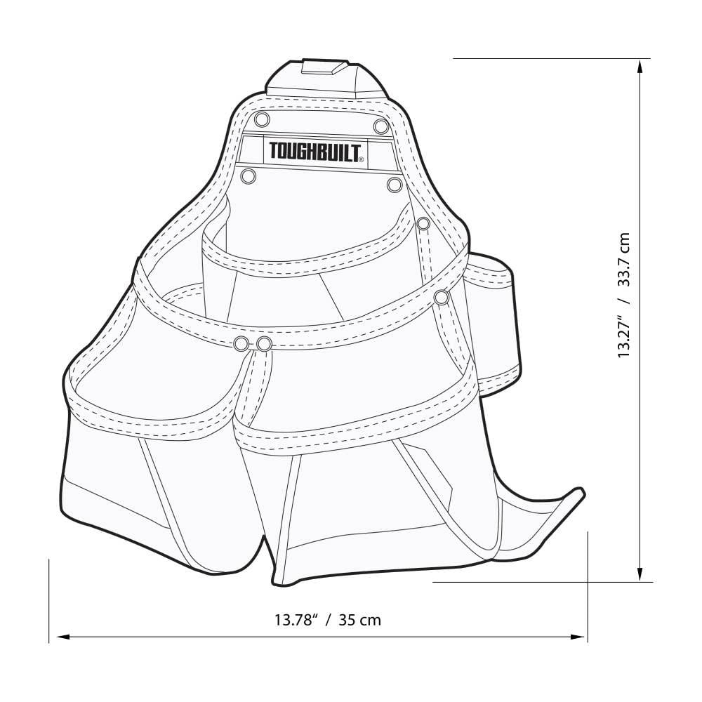 ToughBuilt Framer Pouch on the jobsite helps stay organized.