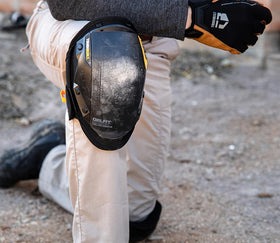 ToughBuilt GelFit Rocker knee pads – protective gear in action on workplace tasks.