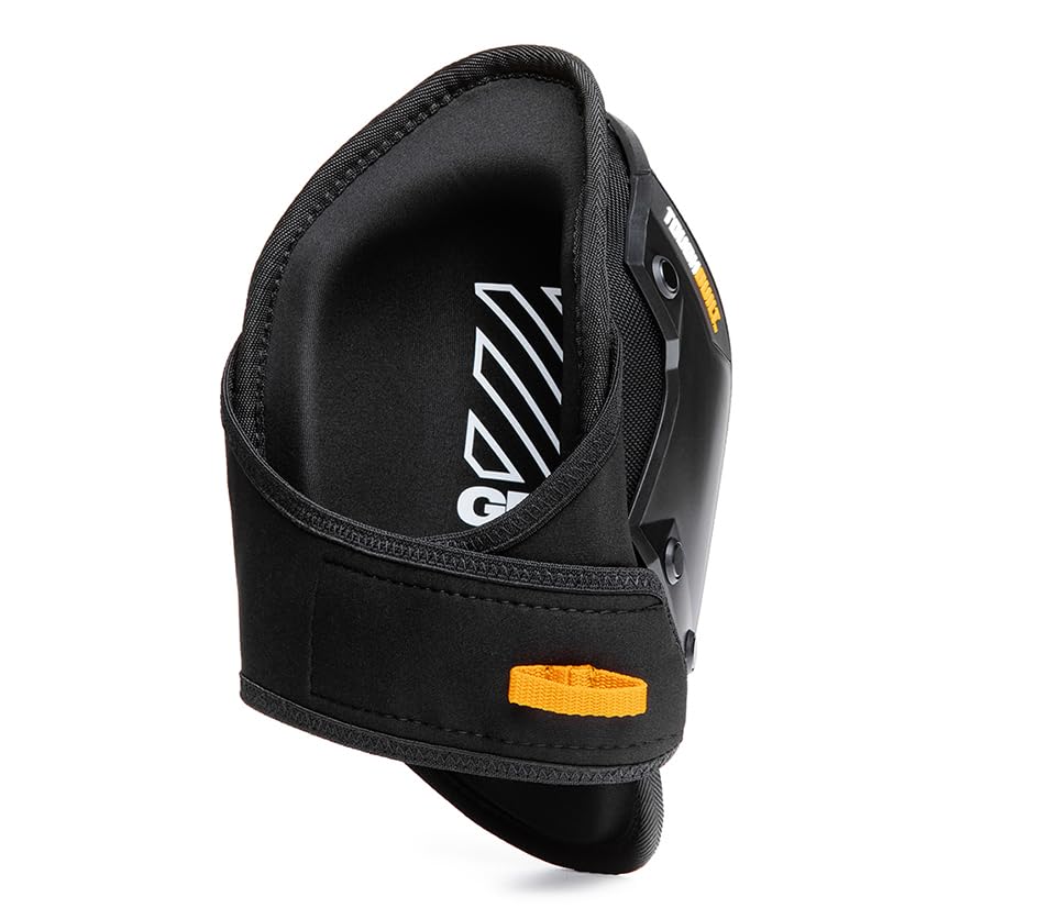 ToughBuilt GelFit Rocker knee pads – worn on knee at construction site, durable protection.