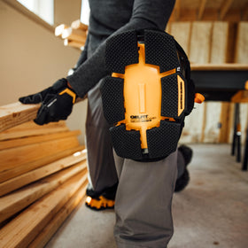 Rugged shell of ToughBuilt GelFit Stabilizer Knee Pad guards against jobsite impact