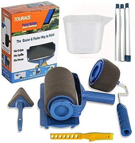Tourace 9Pcs Paint Roller Kit big roller for walls and smooth coverage