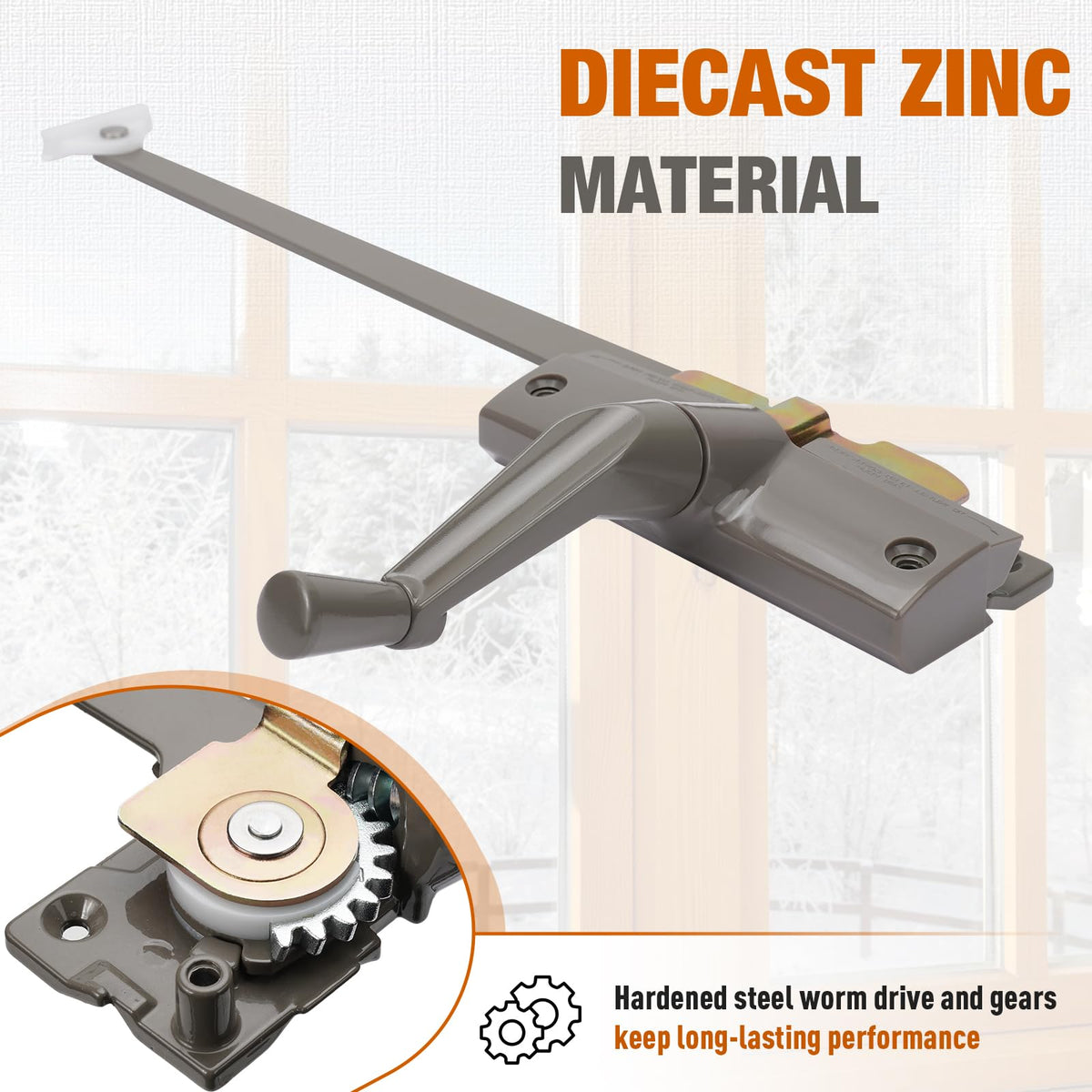 Touri 16-1/8 inch visible glass width support for CN-size Andersen windows.
