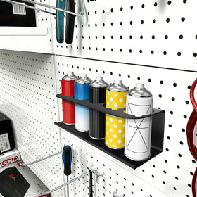 Easy wall installation keeps cans reachable during projects.
