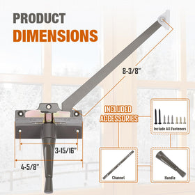 Touri diecast zinc body and steel arm for durable window crank performance