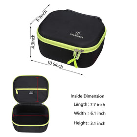 Tourmate hard case exterior shell in black and green shows rugged protection for tools.