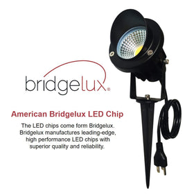 TOVEENEN spotlight features cooling fins and a metal body for durable outdoor use.