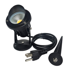 TOVEENEN LED outdoor spotlight highlights flags with a reliable 120V warm white glow.
