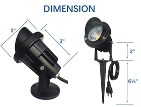 TOVEENEN outdoor spotlight with sturdy bracket and ground stake for stable setup.