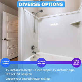 R10000-UNBXHF high-flow design image suggesting powerful shower performance.