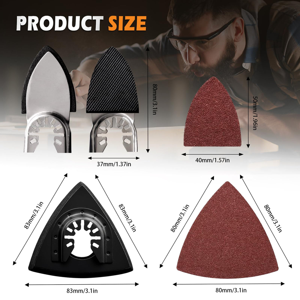 Towbluii high-temperature backing plate with hook-and-loop for fast changes